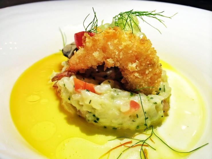 risotto con azafrán