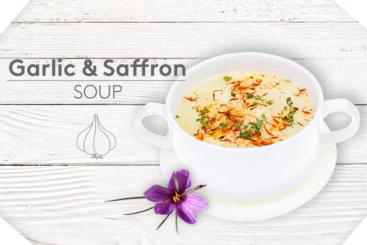 Garlic and saffron soup