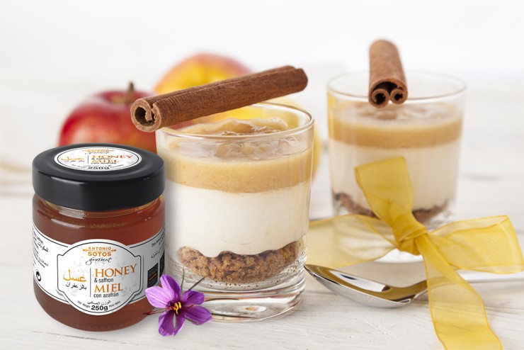 Receta Manzana Asada con Miel de Azafrán
