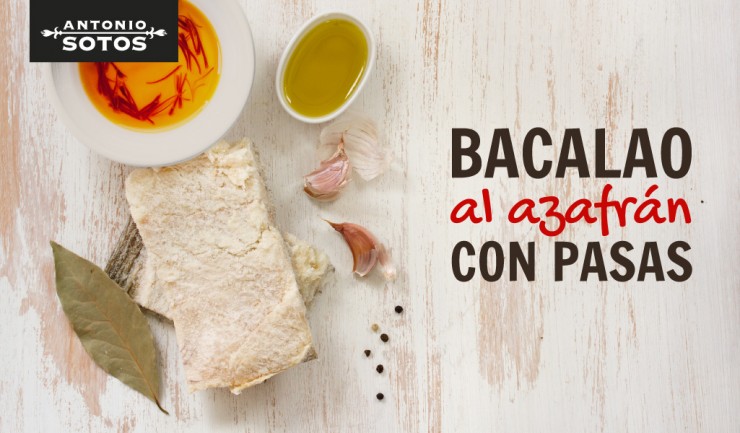 Bacalao al azafrán con pasas
