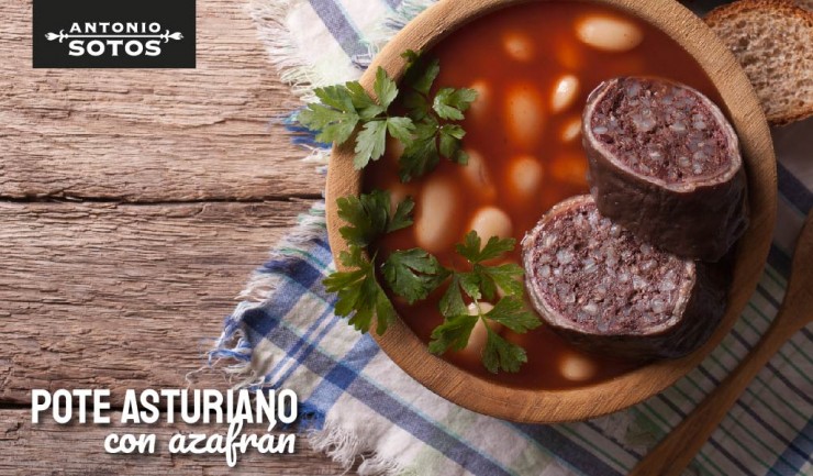 Pote asturiano con azafrán