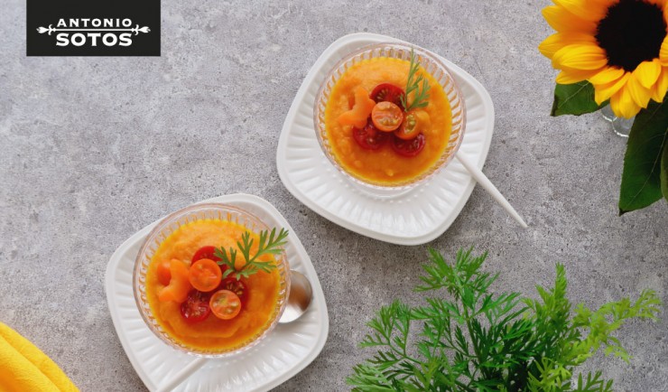 Saffron carrot gazpacho