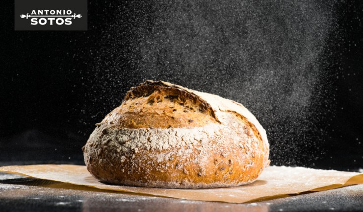 Homemade saffron with aromatic herb bread