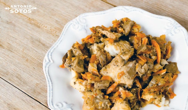 Bacalao en escabeche de azafrán, una receta de vigilia